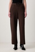 WRSTBHVR NERIAN kalhoty z merino vlny dámské hnědé high waist U8026GT