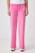 Juicy Couture спортен панталон дамски OLD GOTHIC OG STRAIGHT розов с ниска талия JCWBJ226334