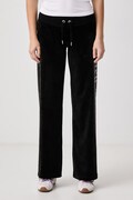 Juicy Couture спортен панталон дамски OLD GOTHIC OG STRAIGHT черен с ниска талия JCWBJ226334