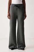 Pinko spodnie dresowe damskie bawełniane szare high waist 107194 A3GT