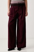 Marc O'Polo spodnie damskie sztruksowe bordowe high waist 5000012554