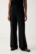 Lauren Ralph Lauren pantaloni straight pentru femei negri high waist 200B36388