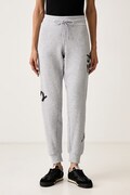 DKNY spodnie dresowe damskie z bawełną szare regular waist DP6P3959