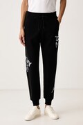 DKNY spodnie dresowe damskie z bawełną czarne regular waist DP6P3959