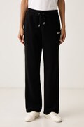 DKNY spodnie dresowe damskie z bawełną czarne regular waist DP6P3801