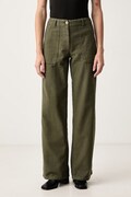 Max&Co. spodnie damskie bawełniane EMIRO zielone high waist 2626136033200