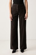 Max&Co. spodnie damskie bawełniane EMIRO brązowe high waist 2626136033200