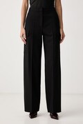 Patrizia Pepe spodnie cargo damskie z wiskozą czarne high waist 2P0040 A498