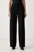 Patrizia Pepe spodnie cargo damskie z wiskozą czarne high waist 2P0040 A498