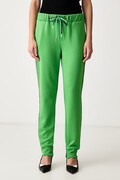 Patrizia Pepe spodnie dresowe damskie z bawełną zielone high waist 2P0017 J0081