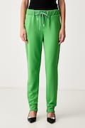 Patrizia Pepe spodnie dresowe damskie z bawełną zielone high waist 2P0017 J0081