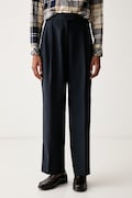 Barbour spodnie damskie Fawne granatowe high waist LTR0439