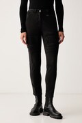 Aeronautica Militare spodnie cargo z lyocellem czarne high waist PA1728DCT04372
