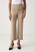 iBlues spodnie damskie z dodatkiem wełny IBLFAVILLA beżowe high waist 2627336012200