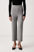 iBlues spodnie damskie z dodatkiem wełny IBLFAVILLA szare high waist 2627336012200