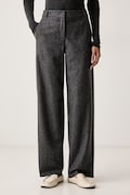 Marella spodnie garniturowe damskie z wełną MLLPOGGIO szare high waist 2623136082200