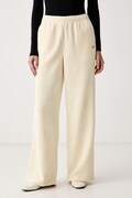 adidas Originals teplákové nohavice dámske Chenille béžové high waist LF6579