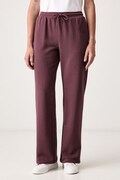 Tommy Hilfiger spodnie lounge damskie bawełniane bordowe UW0UW06620