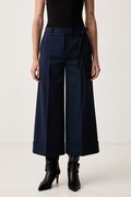 BOSS Orange штани-палаццо жіночі C_Talotte темно-сині high waist 50569090