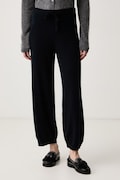 BOSS spodnie dresowe damskie kaszmirowe Fylindra granatowe high waist 50567358