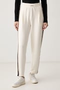 BOSS spodnie dresowe damskie z modalem Mirage_Pants Tapered beżowe high waist 50571041