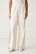 Tommy Hilfiger spodnie lounge damskie bawełniane beżowe high waist UW0UW06628