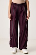 Under Armour pantaloni de trening pentru femei Unstoppable burgunzi high waist 6013530