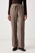 Weekend Max Mara spodnie dresowe damskie z dodatkiem wełny WKDTENDA brązowe high waist 2625786022600