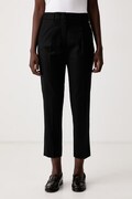 Weekend Max Mara spodnie regular męskie z wełną WKDCALDAIA czarne regular waist 2625136112600