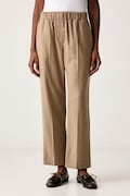 Weekend Max Mara spodnie damskie wełniane WKDHATELEY brązowe high waist 2625136042600