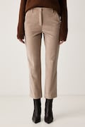Weekend Max Mara spodnie damskie sztruksowe WKDMARRUCA brązowe high waist 2625136022600