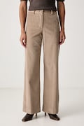 Weekend Max Mara spodnie damskie sztruksowe WKDTANIA beżowe high waist 2625136012600