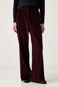 Weekend Max Mara spodnie damskie sztruksowe WKDTANIA bordowe high waist 2625136012600