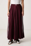 adidas Originals spodnie plisowane damskie Advanced Archive bordowe high waist LG4078