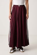 adidas Originals spodnie plisowane damskie Advanced Archive bordowe high waist LG4078