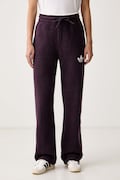adidas Originals spodnie dresowe damskie z dodatkiem wełny Essentials fioletowe high waist LF6546