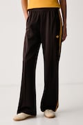 adidas Originals teplákové nohavice dámske s bavlnou Beckenbauer hnedé high waist KS4741