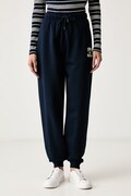 Tommy Hilfiger spodnie dresowe damskie z bawełną granatowe WW0WW51627
