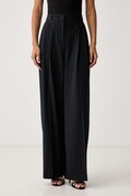 Tommy Hilfiger spodnie garniturowe damskie z wiskozą granatowe high waist WW0WW51898