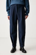Tommy Hilfiger spodnie damskie granatowe high waist WW0WW52916