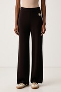 Armani Exchange панталон дамски с вискоза кафяв с висока талия XW002884 AF10352