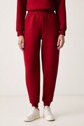 Armani Exchange spodnie dresowe damskie czerwone high waist XW002422 AF25516