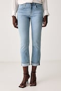 Sisley jeansy regular damskie niebieskie 4W44PE00B