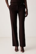 Sisley spodnie damskie brązowe regular waist 4T1ZLF09T