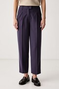 United Colors of Benetton spodnie damskie z wiskozą fioletowe high waist 4Q26DF0CM