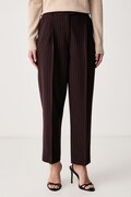 United Colors of Benetton spodnie damskie z wiskozą brązowe high waist 4Q26DF0CM