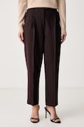United Colors of Benetton spodnie damskie z wiskozą brązowe high waist 4Q26DF0CM