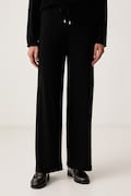 United Colors of Benetton spodnie dresowe damskie z dodatkiem wełny czarne high waist 1S9ZDF018