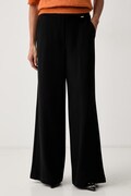Fracomina spodnie wide leg damskie czarne high waist FY26WV3011W76101