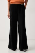 Fracomina spodnie wide leg damskie czarne high waist FY26WV3011W76101